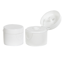20/410 White Ribbed Snap-Top Dispensing Cap with 0.095" Orifice