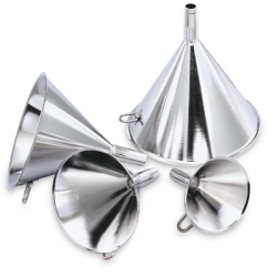 64 oz. Stainless Steel Funnel - 8-3/8" Top Dia. x 8-3/4" Hgt.