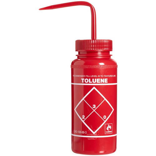 16 oz. Scienceware® Toluene Wash Bottle with Red Dispensing Nozzle U