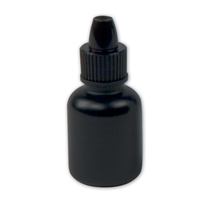 10mL Black Boston Round Bottle with 13mm Dropper Cap