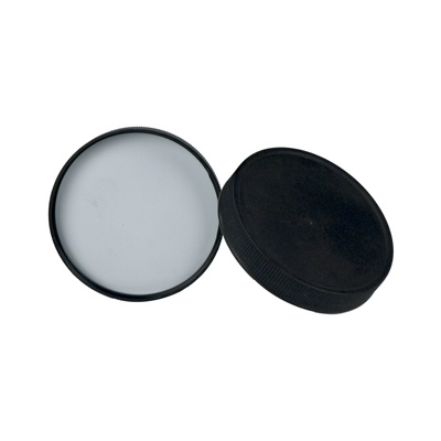 70/400 Black Ribbed Polypropylene Cap with F217 Liner
