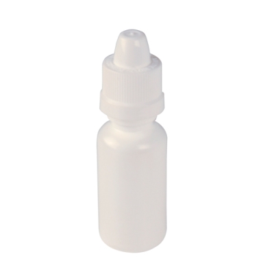 15cc White LDPE Boston Round Bottle with 15/415 SecureCap® Child Resistant Closure