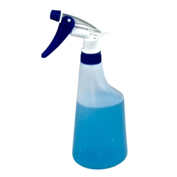 22 oz. Oval Spray Bottle with 28/400 Blue & White Sprayer