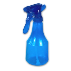 12 oz. Blue Cristal Contempo PET Spray Bottle with Blue Polypropylene Sprayer