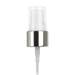 20/410 Silver/White Smooth Finger Sprayer - 5-1/2" Dip Tube & 0.14mL Output