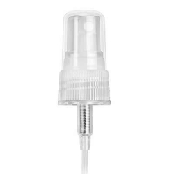 20/410 Natural Ribbed Finger Sprayer - 5-1/2" Dip Tube & 0.16mL Output