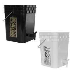 Tamco® Modified Premium 4 Gallon Square Buckets with Spigots