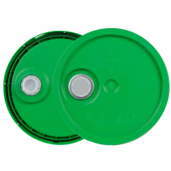 Green 3.5 to 5.25 Gallon HDPE Bucket Lid with Pour Spout