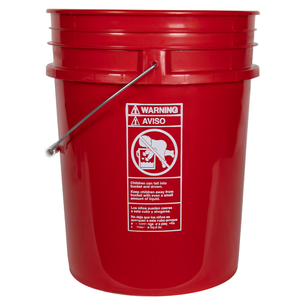 Premium Red 20 Liter Bucket U.S. Plastic Corp.
