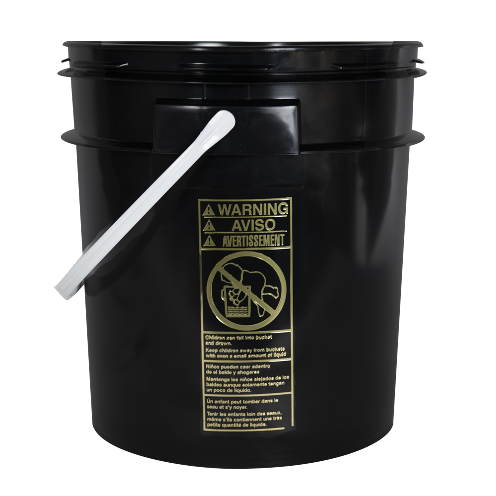 4 Gallon Smart Seal™ Black Bucket U.S. Plastic Corp.