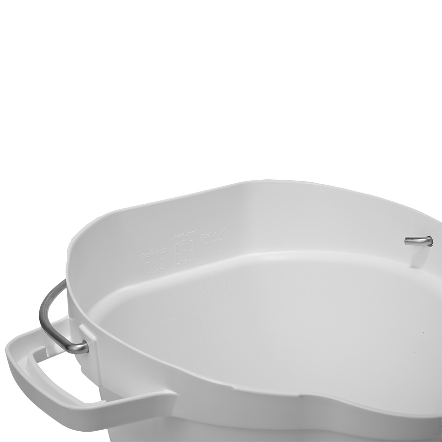 5.28 Gallon Vikan® White Polypropylene Bucket