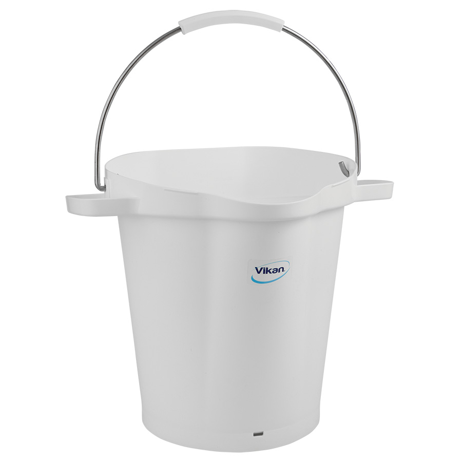 5.28 Gallon Vikan® White Polypropylene Bucket