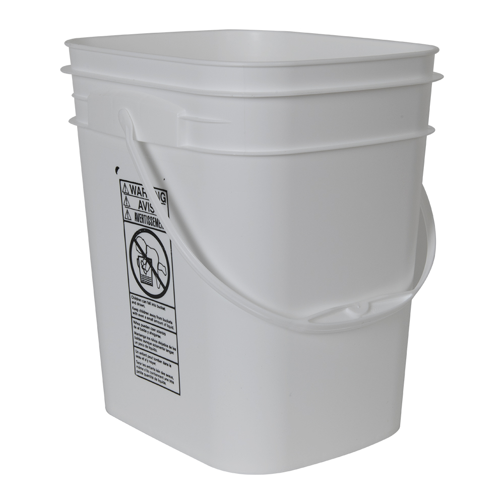 Letica® 4.25 Gallon Rectangular Tamper Evident Bucket U.S. Plastic Corp.