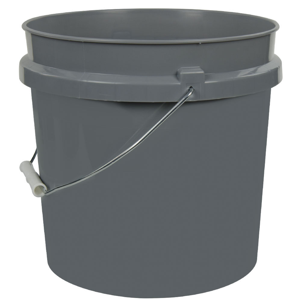 Gray 2 Gallon HDPE Bucket U.S. Plastic Corp.