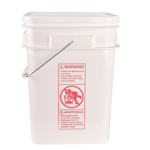 4 Gallon Square Pail & Lid U.S. Plastic Corp.