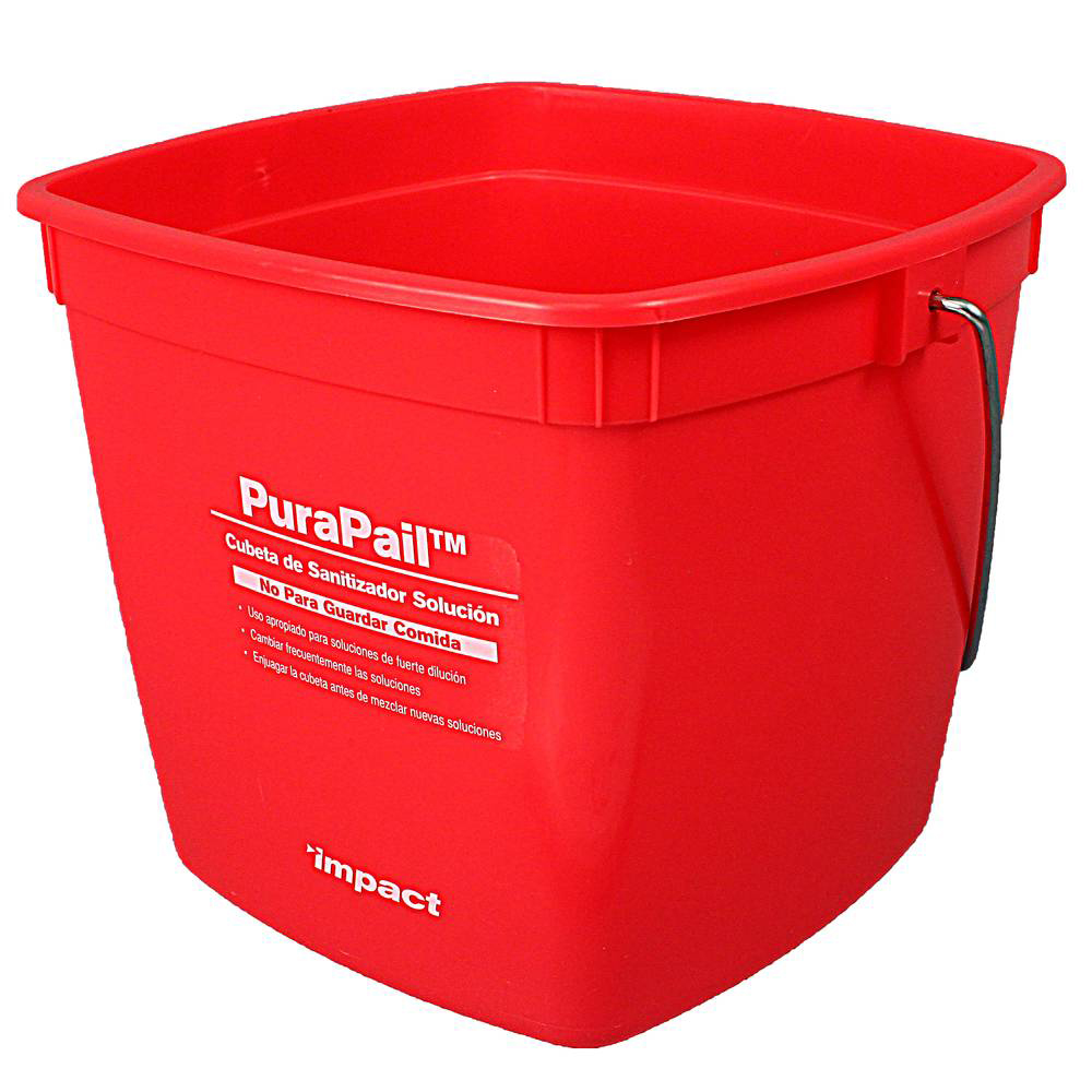 3 Quart Red PuraPail™ Utility Pail Sanitizer Imprint U.S. Plastic Corp.