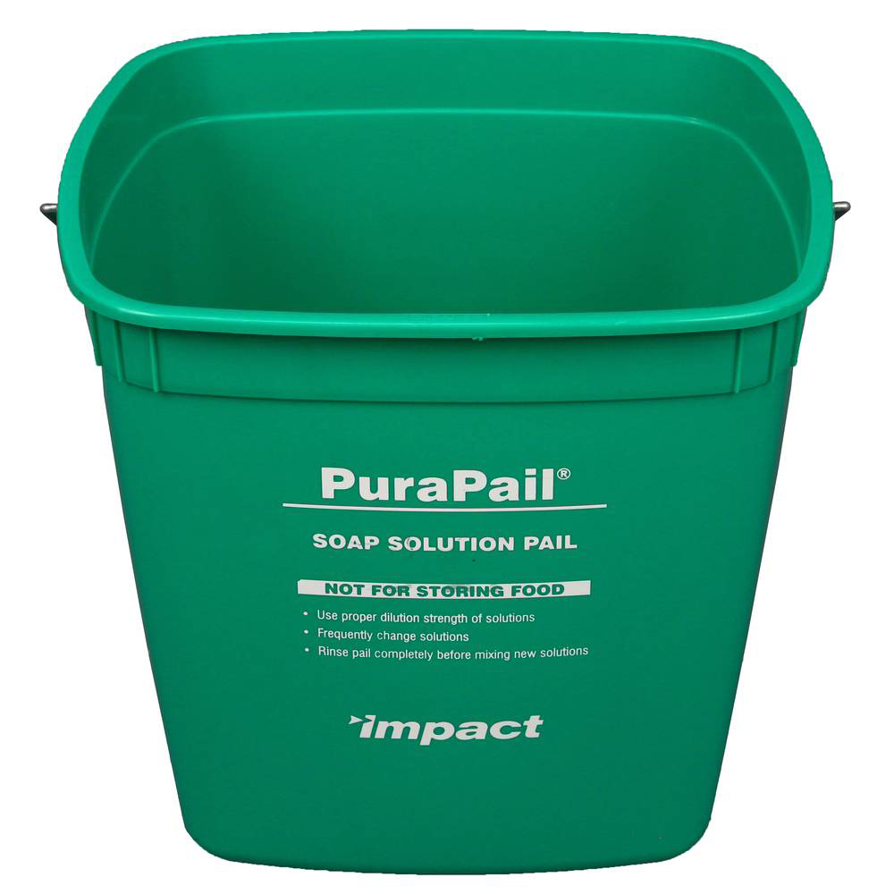 6 Quart Green PuraPail™ Utility Pail - Soap Solution Imprint
