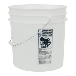 Natural 4.25 Gallon HDPE Bucket