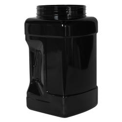128 oz. (1 Gallon) Black PET Pinch Grip-It Jars with 120mm Neck (Cap Sold Separately)