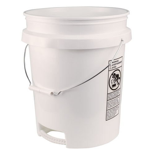 Built-in Bottom Handle 5 Gallon Bucket with Wire Handle