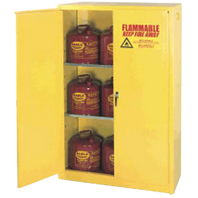 45 Gallon 2 Door Safety Cabinet, 2 Shelf - 43" x 18" x 65"