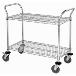 18" W x 42" L x 40" Hgt. Cart with 2 Shelves