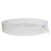 24" Dia. x 4" Hgt. Tamco® HDPE Fabricated Round Tray with Spigot (Cover Sold Separately)