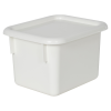White Half Stowaway® Box with Lid - 6-3/5" L x 8" W x 5-1/2" Hgt.