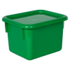Green Half Stowaway® Box with Lid - 6-3/5" L x 8" W x 5-1/2" Hgt.