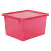 Strawberry Small Stowaway® Shelf Box with Lid - 10-1/2" L x 9" W x 6" Hgt.
