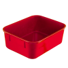 6.3" L x 4.9" W x 2.1" Hgt. Red Plexton® Nest Only/Stack Only Box