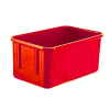 9.8" L x 6.2" W x 4.5" Hgt. Red Plexton® Nest Only/Stack Only Box