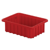 10-7/8" L x 8-1/4" W x 3-1/2" Hgt. Red Divider Box