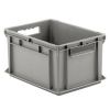 16" L x 12" W x 8-1/2" Hgt. Gray Container with Solid Sides & Base
