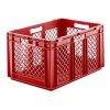 24" L x 16" W x 12-1/2" Hgt. Red Container with Mesh Sides & Base