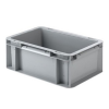12" L x 8" W x 4-1/2" Hgt. Gray Container with Solid Sides & Base