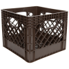 Brown Vented Dairy Crate - 13.1” L x 13.1” W x 11” Hgt.