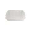 White Self-Draining Pan 20-1/4" L x 15-1/4" W x 5" Hgt. with 1/4" Holes