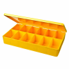 M-Series Yellow Polypropylene Box with 12 Compartments - 10.5" L x 6.19" W x 1.6" Hgt.