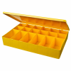 M-Series Yellow Polypropylene Box with 18 Compartments - 12.75" L x 8.5" W x 2.12" Hgt.