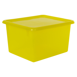 Lemon Small Stowaway® Shelf Box with Lid - 10-1/2" L x 9" W x 6" Hgt.