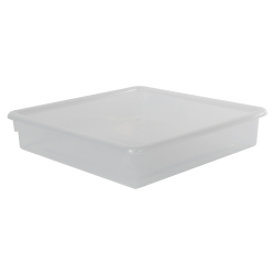 Clear Stowaway® Scrap Box with Lid - 15" L x 15" W x 3" Hgt.