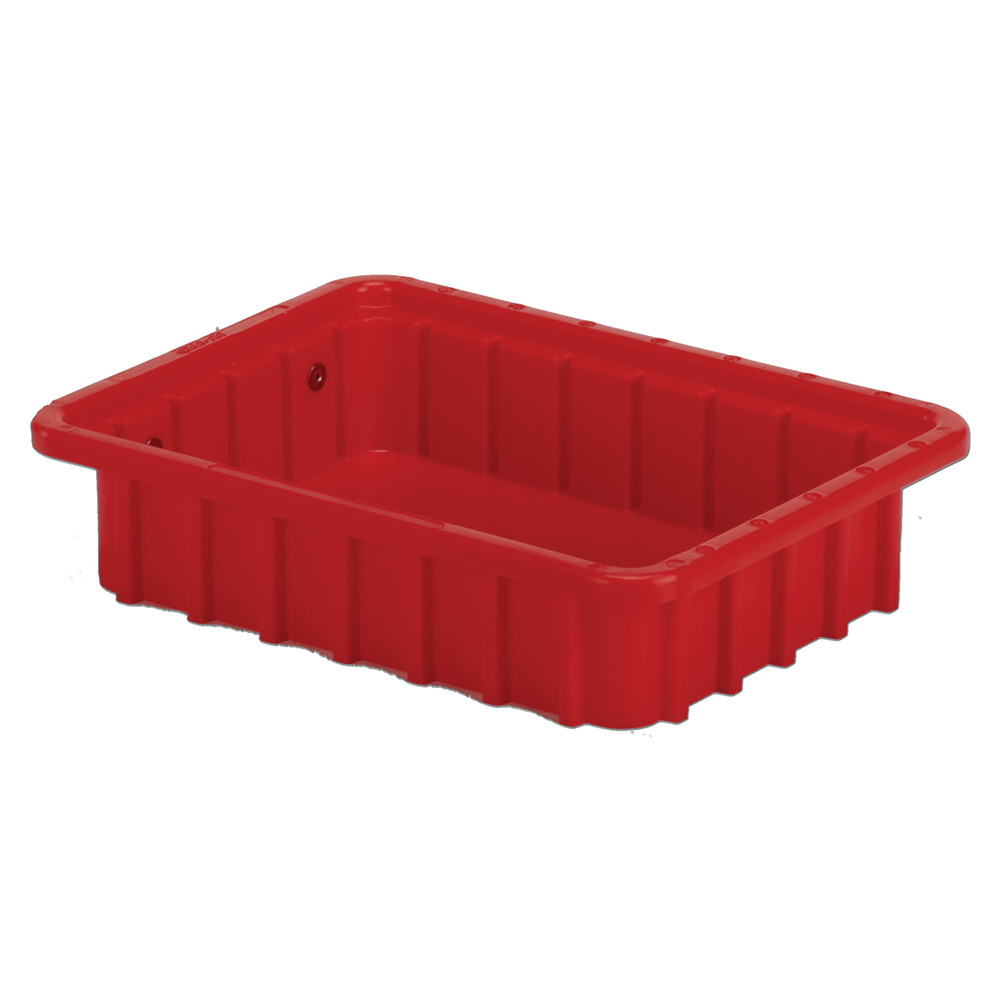 10-7/8" L x 8-1/4" W x 2-1/2" Hgt. Red Divider Box