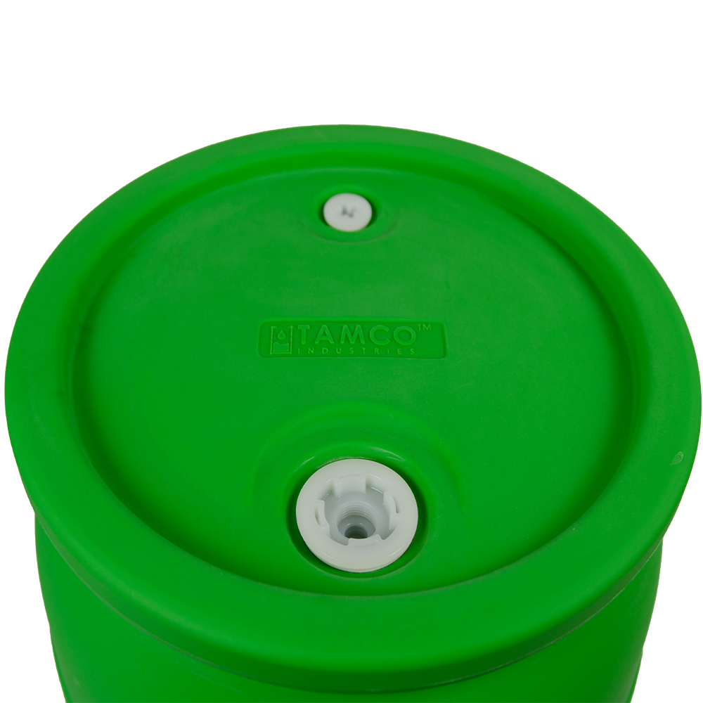 30 Gallon Green Tamco® Closed Head Drum with 3/4" & 2" NPS Bungs