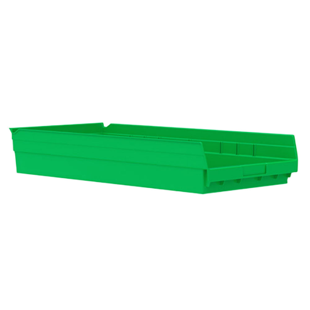 Green Akro-Mils® Shelf Bin - 23-5/8" L x 11-1/8" W x 4" Hgt.