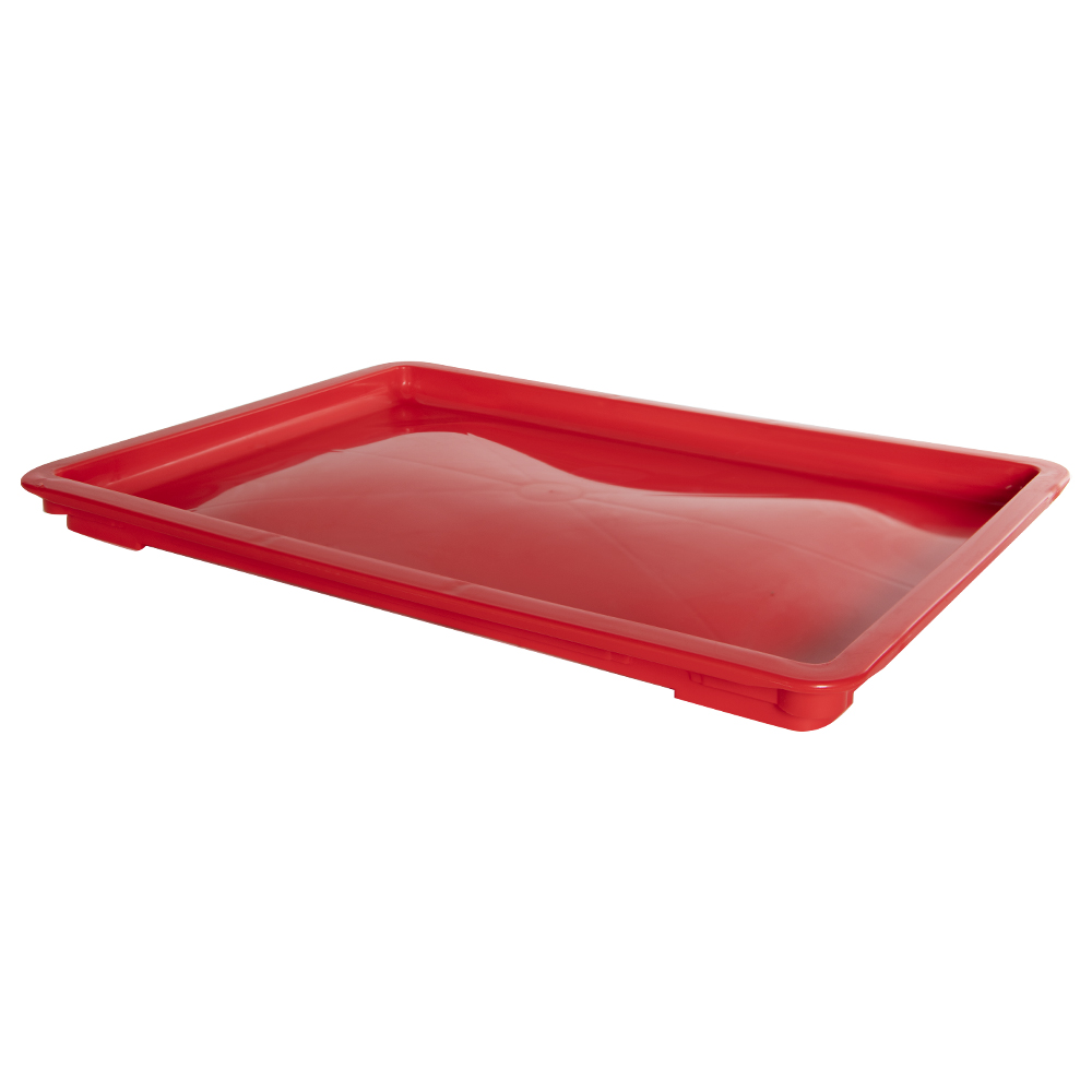 24" L x 16" W x 11/2" Hgt. Red Dough Tray Lid U.S. Plastic Corp.