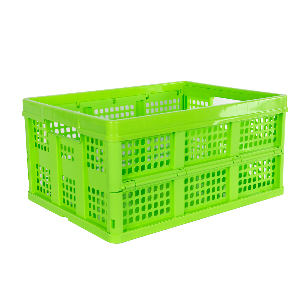 Lime Green Vented Folding Crate 19" L x 133/4" W x 91/2" Hgt. U.S