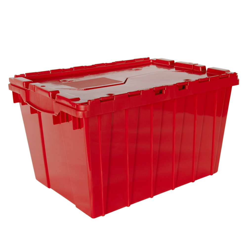 Red AkroMils® Attached Lid Container 211/2" L x 15" W x 121/2" Hgt