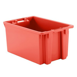 2 Cu. Ft. Red Stack & Nest Container - 23" L x 15" W x 12" Hgt.