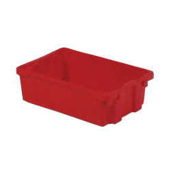 20" L x 12" W x 6" Hgt. Red Polylewton® Stack-N-Nest® Container